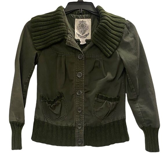 BB Dakota jacket coat sweater top dark hunter army green size small S - Picture 1 of 5